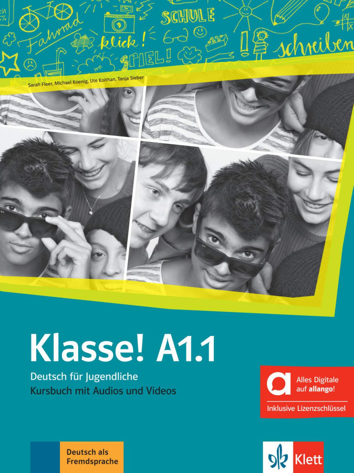 KLASSE! A1.1 Kursbuch mit Audios und Videos  online+ Allango Schlüssel (24 Mont)