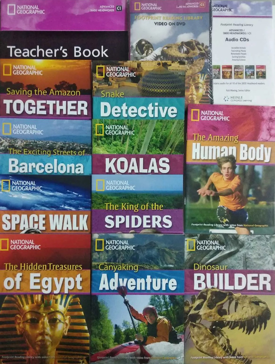 CLASS LIBRARY SET (FOOTPRINT READING LIBRARY C1,HEADWORDS 2600) 10 Readers+Teacher's Book+CDs+DVD