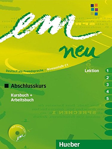 EM NEU Abschlusskurs Kursbuch+Arbeitsbuch Lektion 1-5 + Audio-D