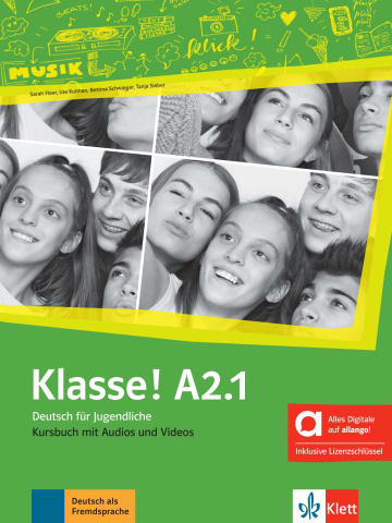 KLASSE! A2.1  Kursbuch mit Audios und Videos online+ Allango Schlüssel (24 Mont)