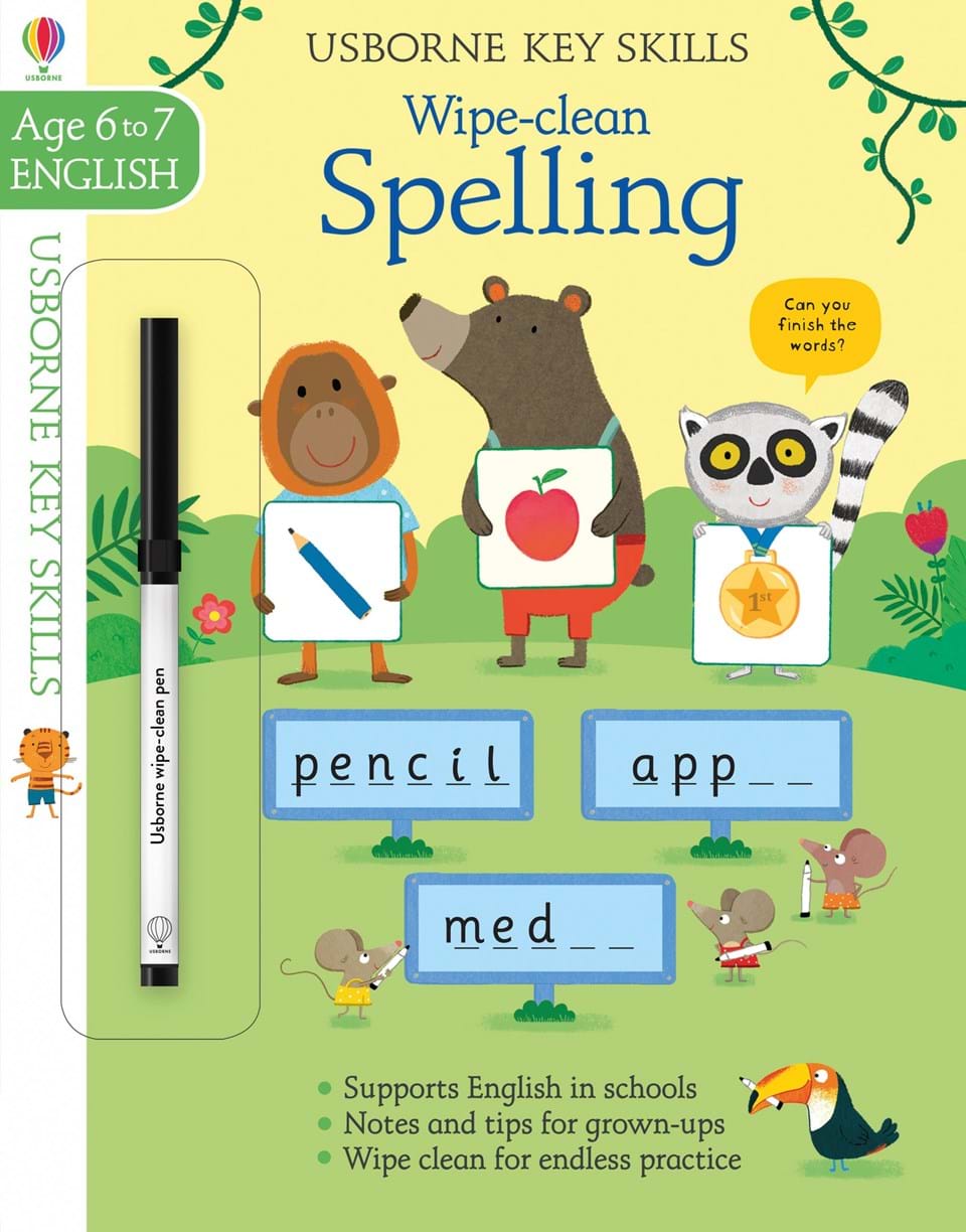 SPELLING 6-7 Wipe-clean Book + Pen