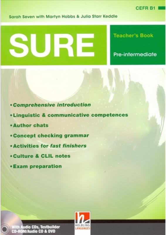 SURE PRE-INTERMEDIATE Teacher’s Book + E-zone Access Code + Class Audio CDs + DVD + Testbuilder CD-ROM