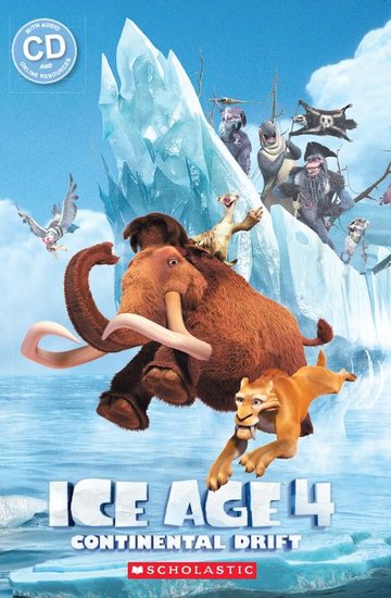 ICE AGE 4: CONTINENTAL DRIFT (POPCORN ELT READERS, LEVEL 1) Book + Audio CD
