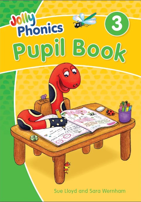 JOLLY PHONICS Pupil Book 3 (colour) precursive letters NEW EDITION