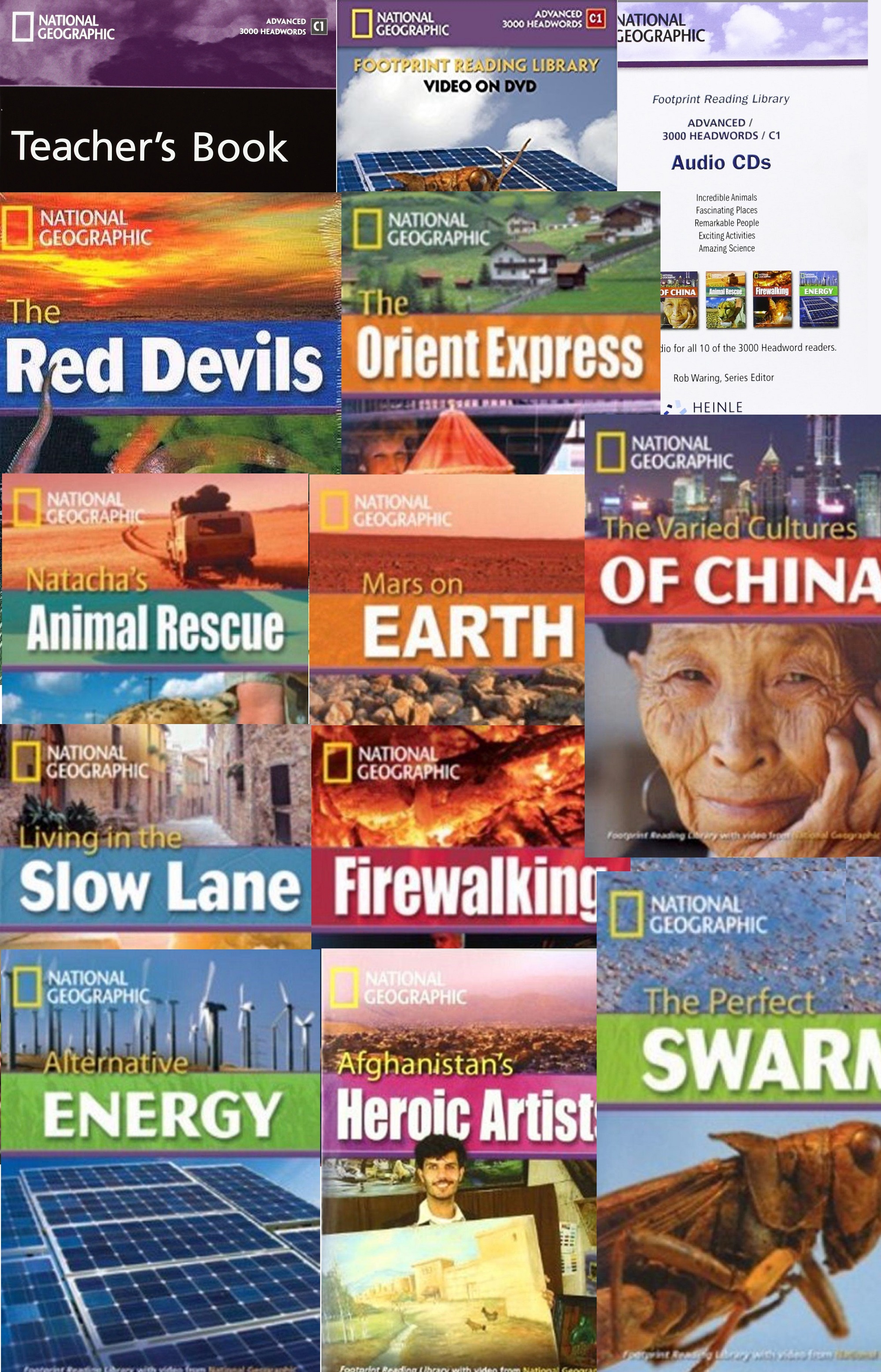 CLASS LIBRARY SET (FOOTPRINT READING LIBRARY C1,HEADWORDS 3000) 10 Readers+Teacher's Book+CDs+DVD