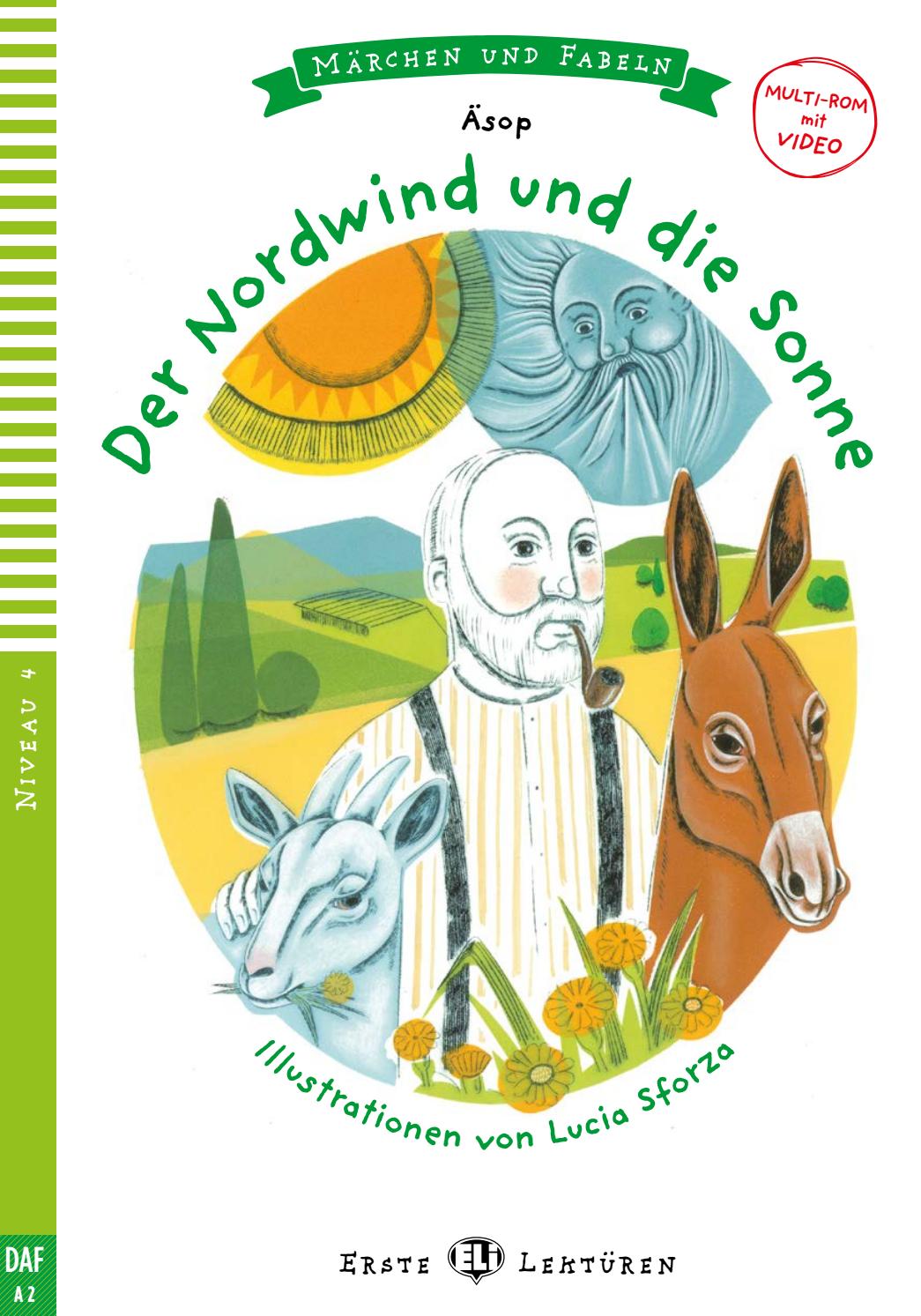 DER NORDWIND UND DIE SONNE (MARCHEN UND FABELN, NIVEAU 4) A2 Book + Audio CD