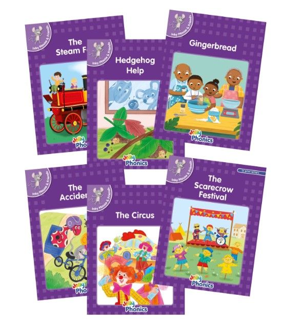 JOLLY PHONICS Readers Level 5 (Purple) Inky & Friends (pack of 6)