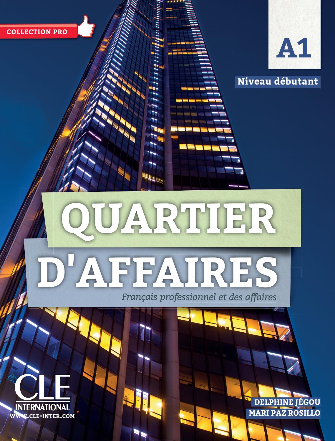 QUARTIER D'AFFAIRES A1 Livre+DVD-ROM 