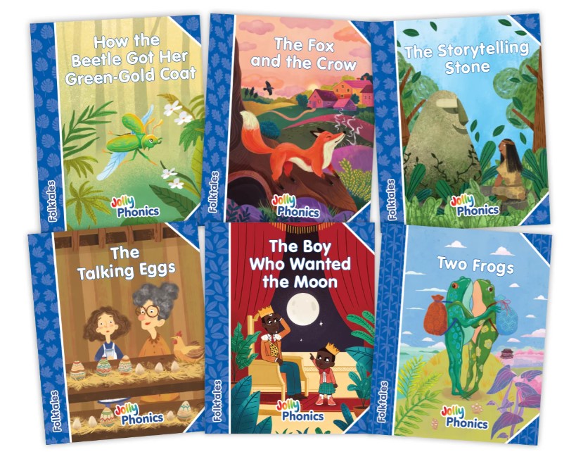 JOLLY PHONICS Readers Level 4 (Blue) Folktales Readers (pack of 6) New