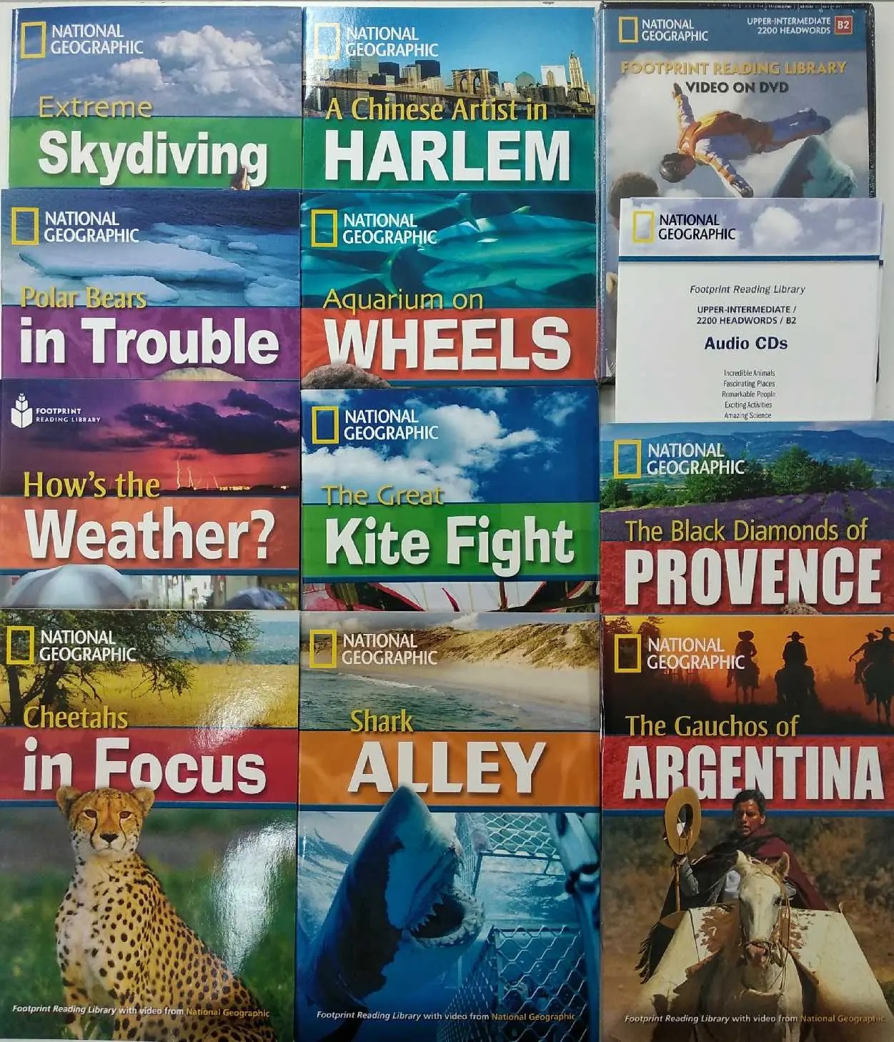 CLASS LIBRARY SET (FOOTPRINT READING LIBRARY B2,HEADWORDS 2200) 10 Readers+Teacher's Book+CDs+DVD