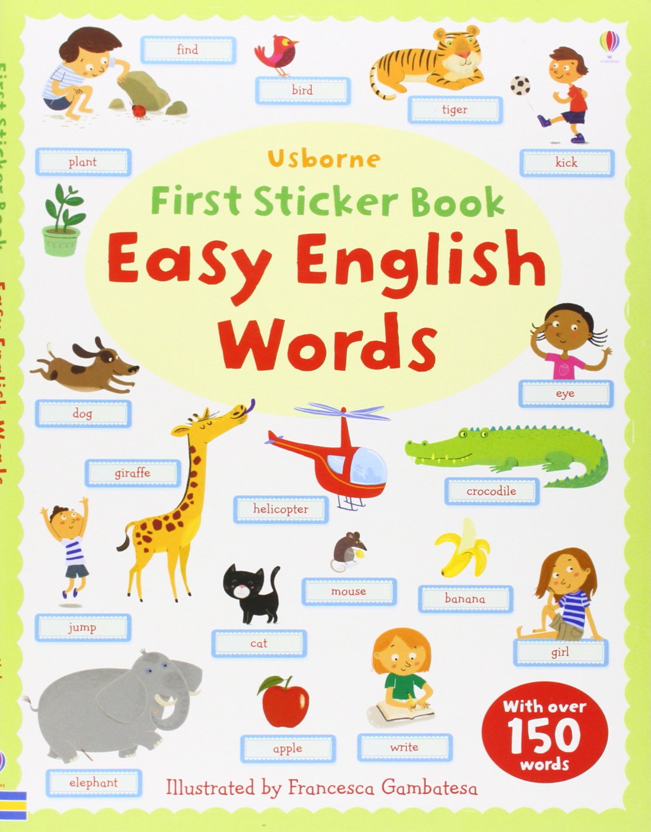 AB Word Bk Easy English Words First Sticker Book